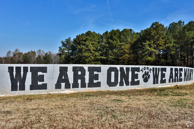 York Comprehensive H. S.  takes all the students from the local towns.
