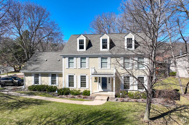 Colonial revival-style homes beautify the streets of West Bloomington.