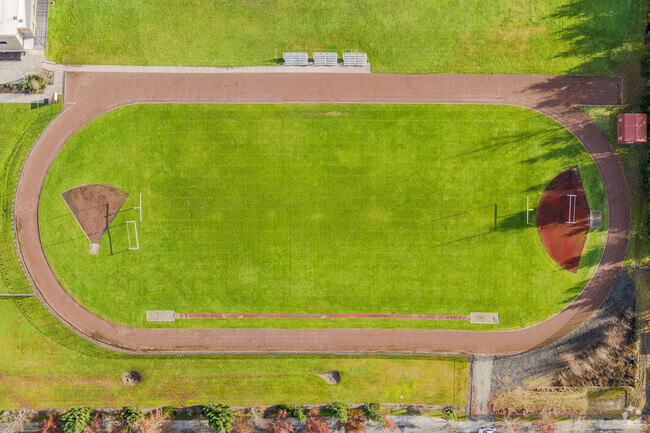 Track and field views.