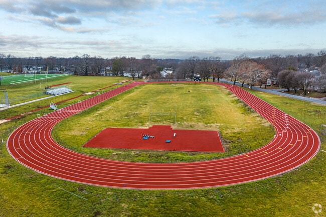 Shawnee Mission West High School has a nice area for track and field.
