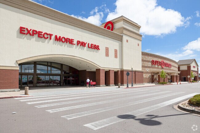 Box stores like Target can be found along Powers Blvd in Cimarron Hills.