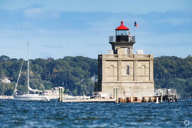 The Huntington Harbor Lighthouse is an icon to those who live in Lloyd Harbor.