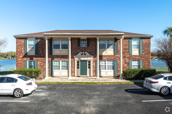 Lake Bentley Shores has New Traditional brick buildings with colorful features.