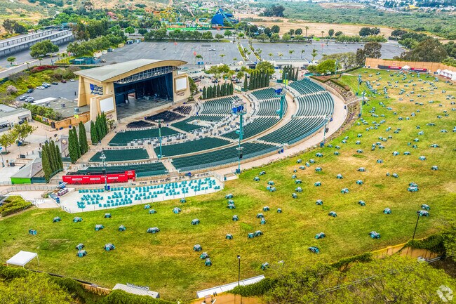 A view above the North Island Credit Union Amphitheatre near Otay Ranch.