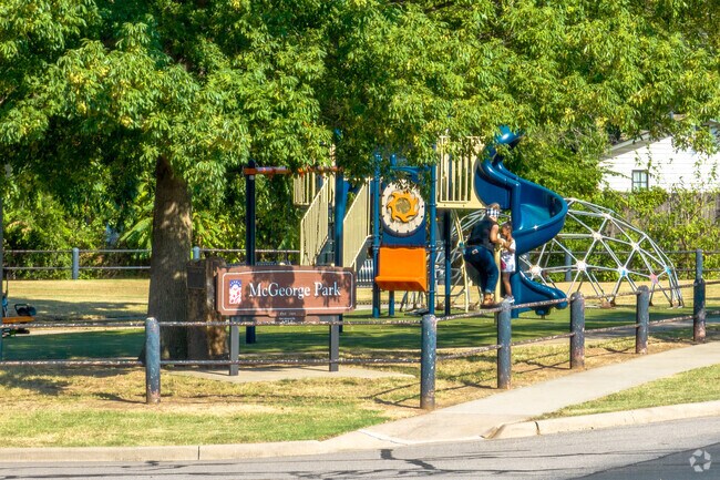 Kids in the Original Townsite can enjoy the outdoors at MCGeorge Park.