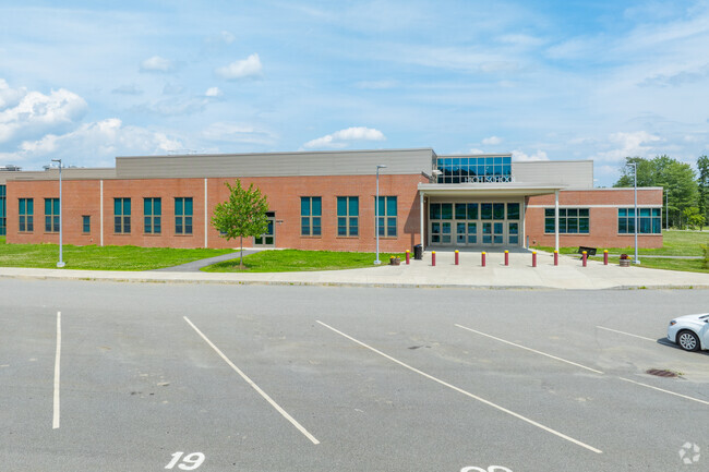 This is the High School entrance for the Nokomis Regional Middle School/High School.