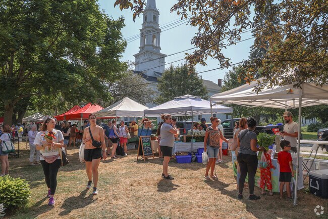 The Haverhill community looks forward to the Farmers Market on Sundays in the summer.