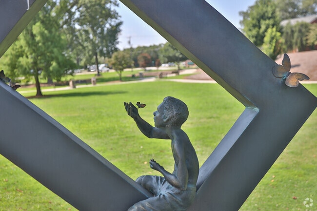 Art near the cultural center captures the imagination of Mauldin visitors.