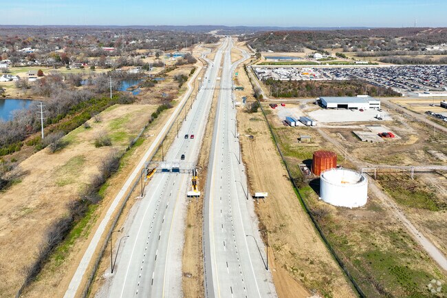 From Oakhurst, take the newly opened Gilcrease Expressway for easy access to Sand Springs