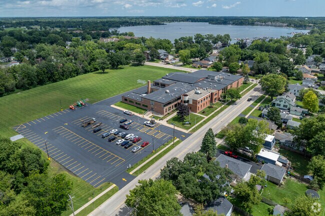 Wauconda Middle School is located near a huge lake.