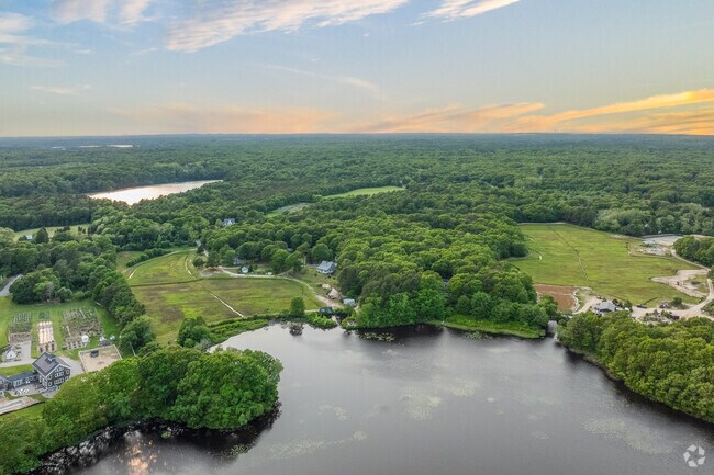 The landscape of Marstons Mills is primarily characterized by ponds and farms, giving it a rural feel.