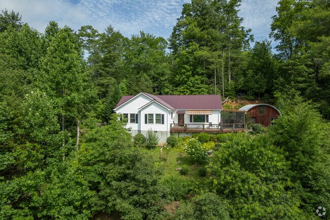 Some homes sit on elevated plots of land in Penrose.