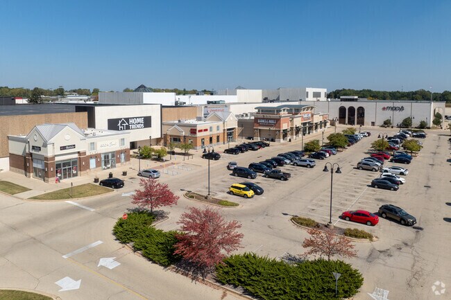A bird’s-eye view of CherryVale Mall, a true shopping destination in Cherry Valley.