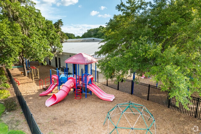 Younger students can enjoy the separate playground at The Rock School.