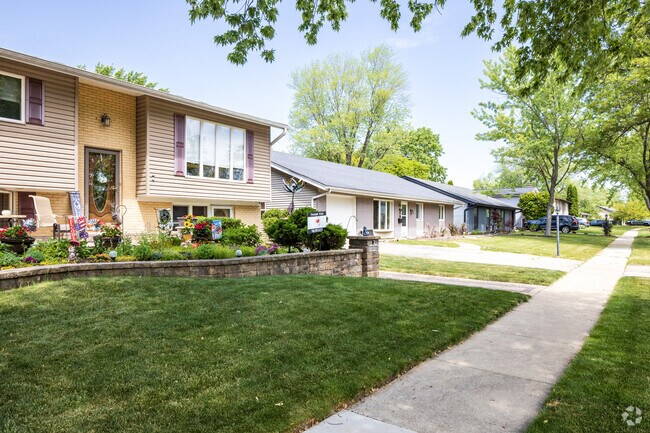 Hanover Park neighborhood has a mix of architectural styles.