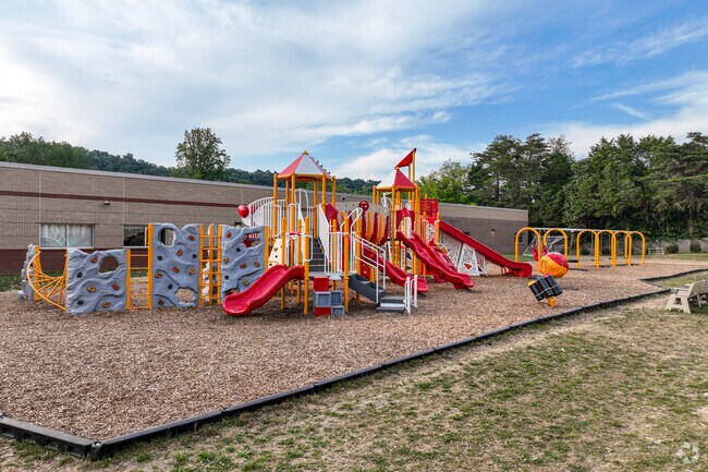 Adrian Burnett Elementary School features a well maintained playground.