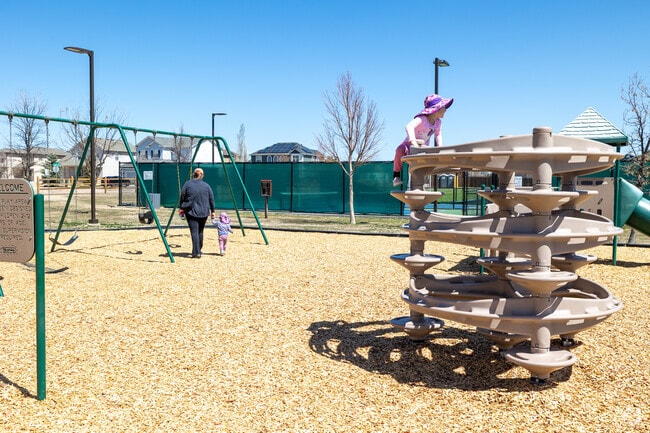 Several play areas at Balcon Park let kids climb and have fun.