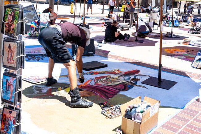 Pasadena's Chalk Festival is a free festival to watch artists create beautiful sidewalk art.