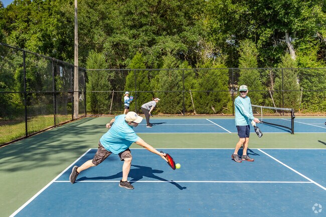 Pickleball is a regular morning activity at parks around Concord Station, FL.