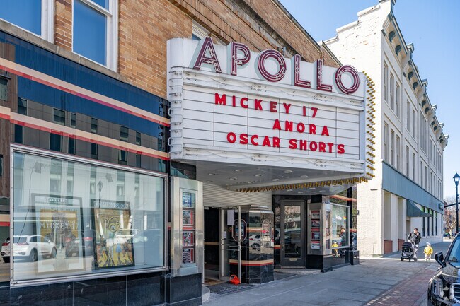 Apollo Theater, in downtown Oberlin, shows box office hits to student made documentaries.