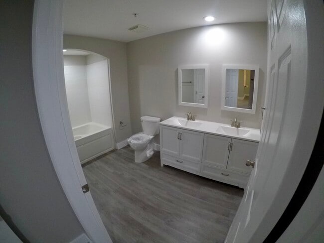 Renovated master bathroom