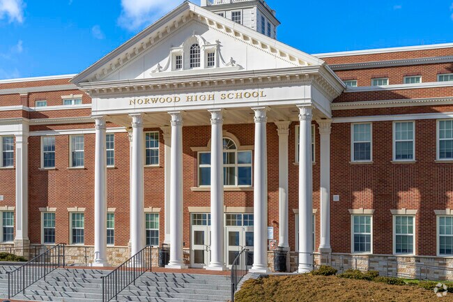 Norwood High School in Norwood Center is highly rated.