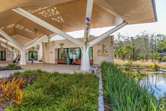 Marie Selby Botanical Gardens has the largest collection of documented living orchids.