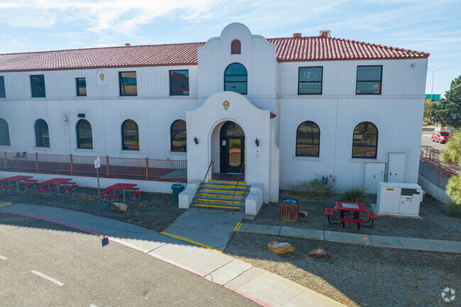Native American Community Academy front entrance.