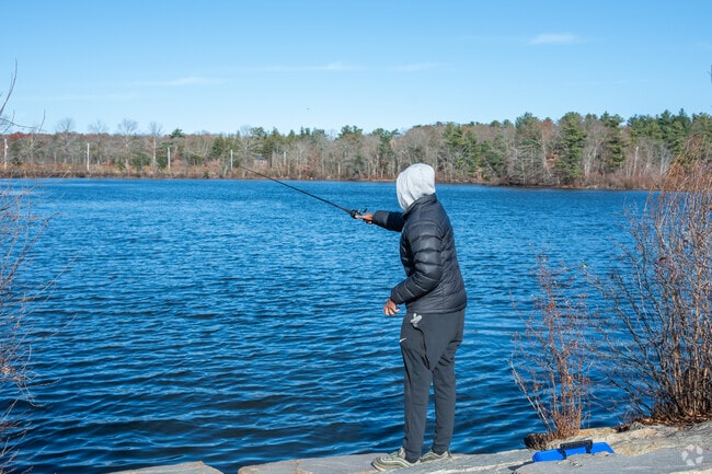 Fishermen of Clifton Heights toss in a line at D.W. Field Park.