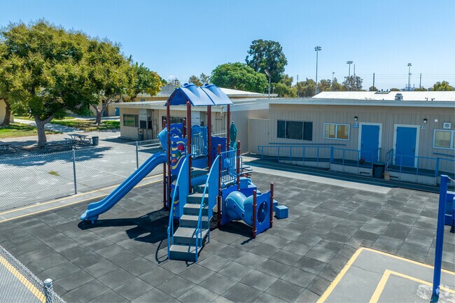 Playground at Hudson Elementary School is located near the learning center.