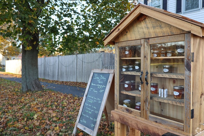 In Newbury neighborhood you can find locals selling honey out of their home.