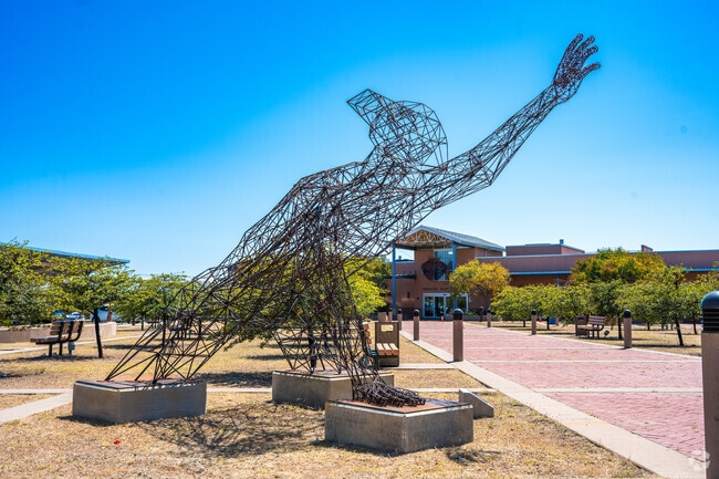 Murals and unique sculptures are found throughout Tierra Contenta.