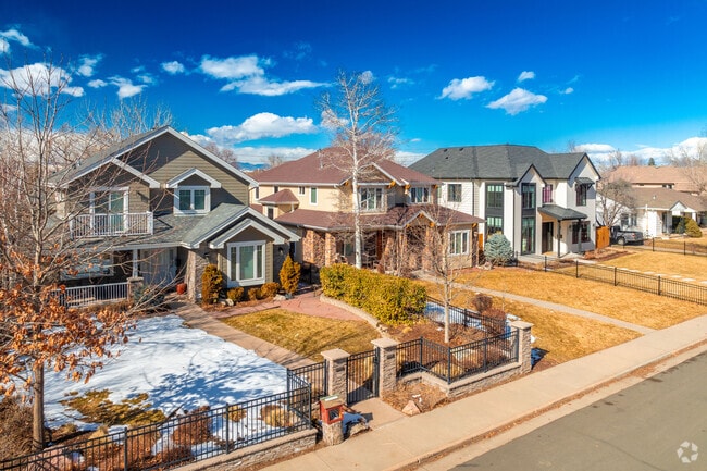 Homes in Cory-Merrill range in style, and are often quite large.