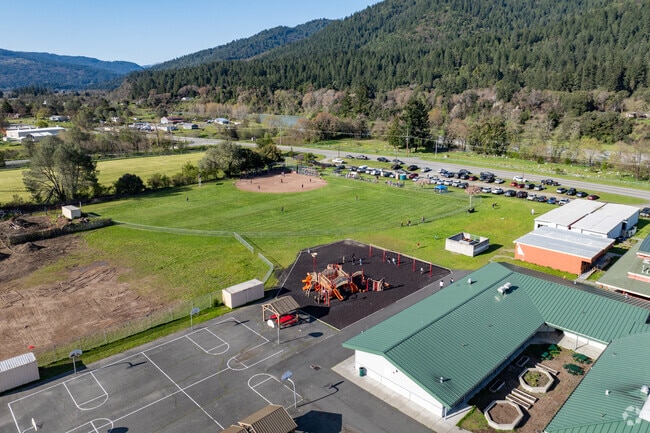 Hoopa Valley Elementary School offers a wonderful playground and baseball field for your children to enjoy.