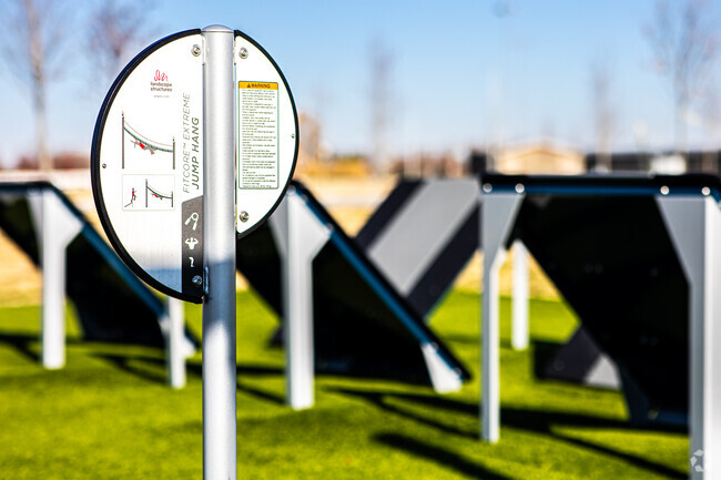 Exercising equipments is available to Shady Grove home owners at Shaw Family Park.