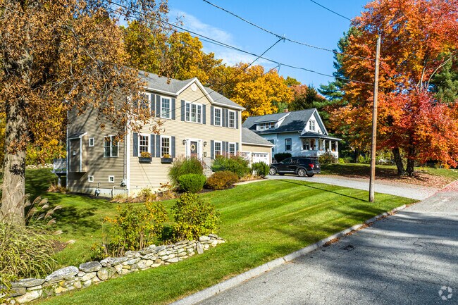 In the autumn Indian Hill streets turn bright and colorful.