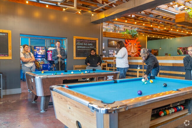 Play pool, arcade games or watch sports at Chill n' Fill in Portsmouth.