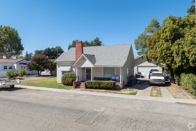 Cozy cottage-style homes add character to the residential streets.