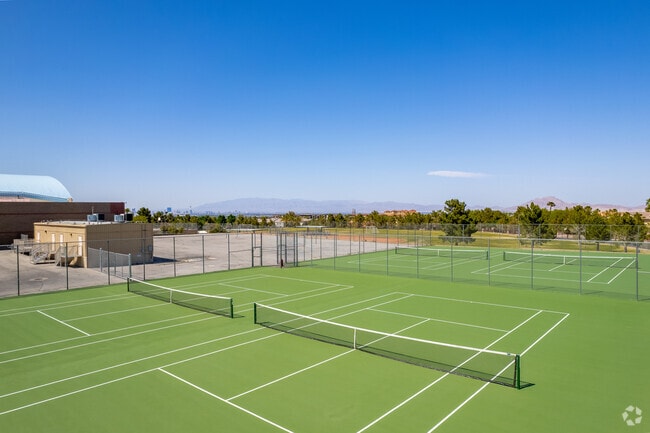 Students of Bob Miller Middle School can practice their tennis skills during gym class.