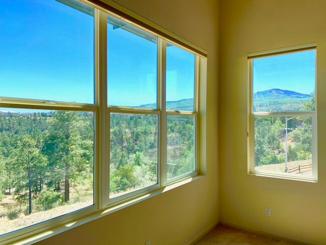 View of mountains from living room