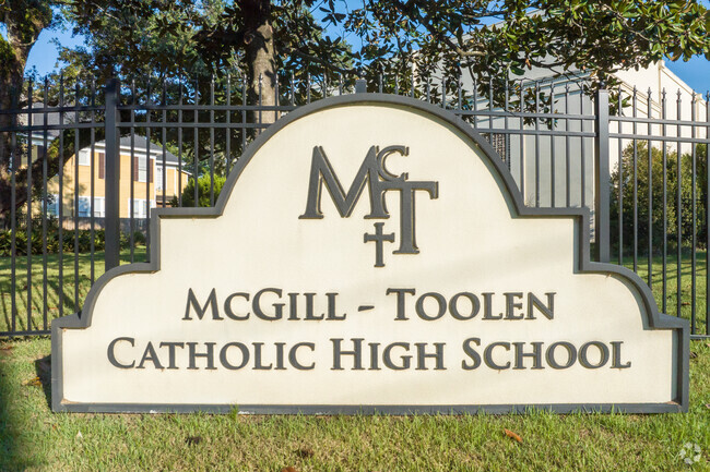 McGill Toolen Catholic High is located at 1501 Old Shell Rd, Mobile, AL 36604.