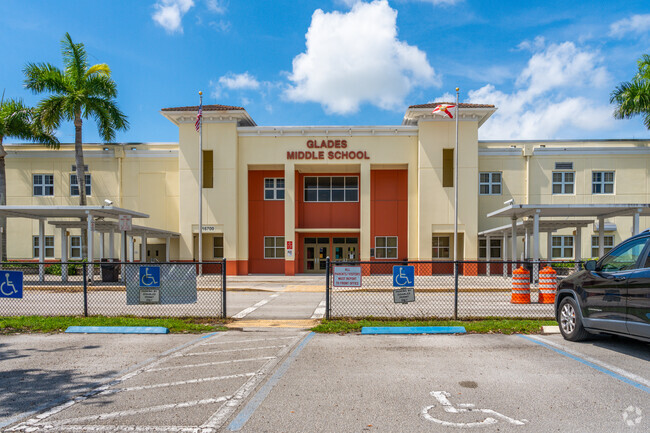 Front of Glades Middle School.
