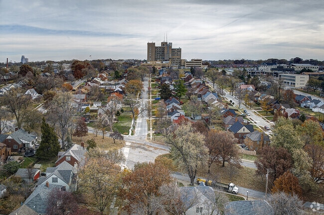 Just to the East of Morton Meadows you can find the Omaha VA Hospital.