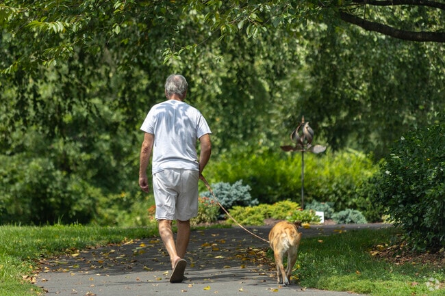 Burke Centre features winding walking paths where residents can enjoy peaceful strolls with family and friends.