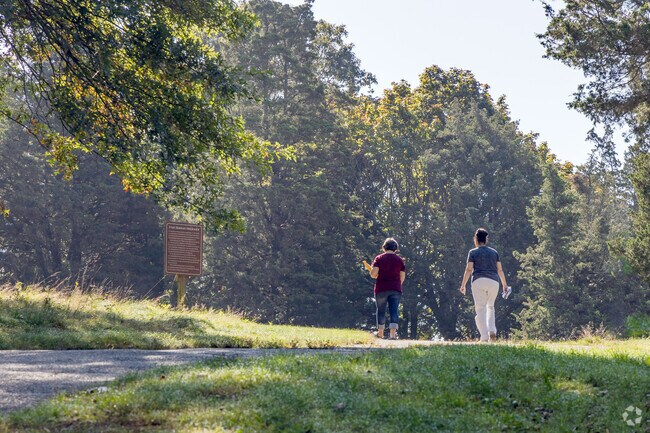 You can walk the paths in the Fort Barton park adjacent to the downtown Tiverton neighborhood.