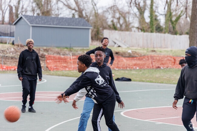Youth play basketball almost every day at Beechfield Elementary in Tremont.