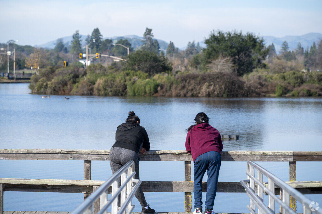Scottsdale pond is it very popular spot in Midwest Novato.