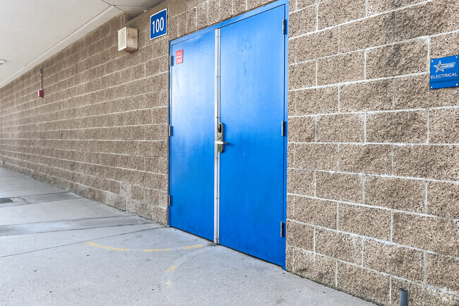 Alta Loma's Floyd M. Stork Elementary School has cinderblock classrooms.