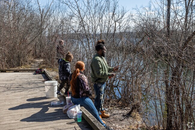 Waterfront Park in East Grand Rapids has lots of great fishing spots.