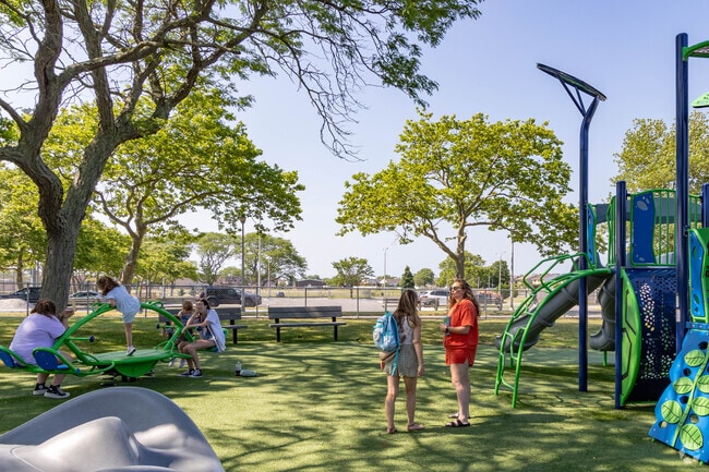 Oceanside parents love the fact that the playground at Oceanside Park is enclosed by a fence.
